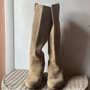 Well Loved Tan Suede Frye boots